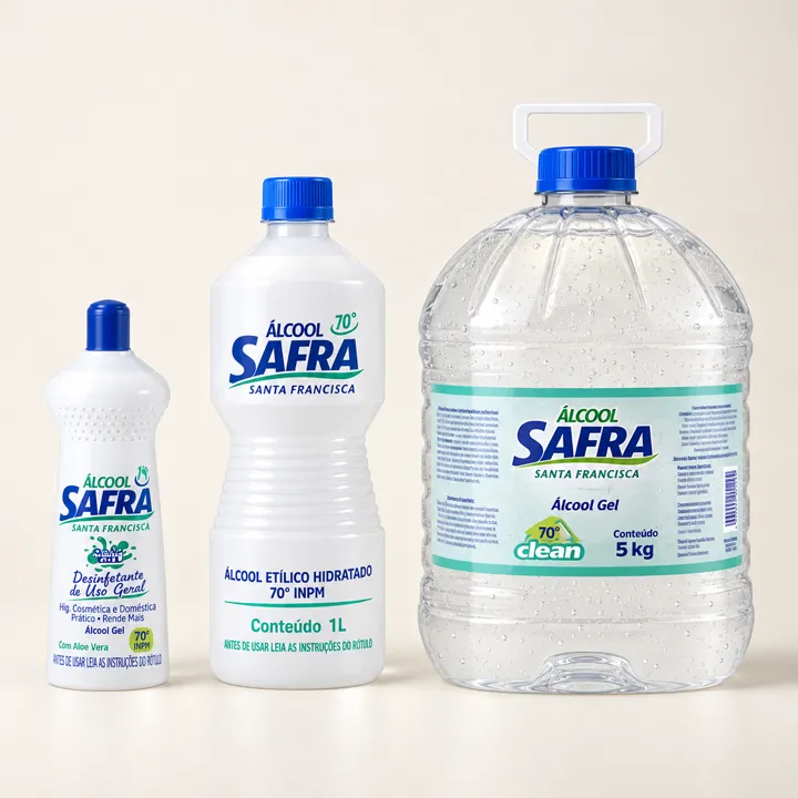 Frasco de álcool em gel da Riber Plast