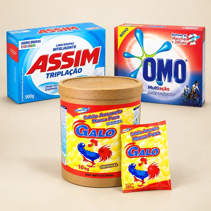Embalagens de sabão em pó
